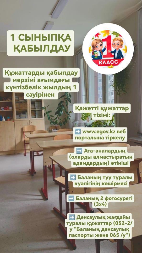 Прием в первый класс, учебный год 2025-2026 г