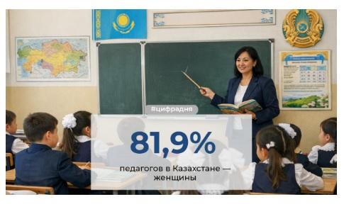81,9% педагогов в Казахстане - женщины
