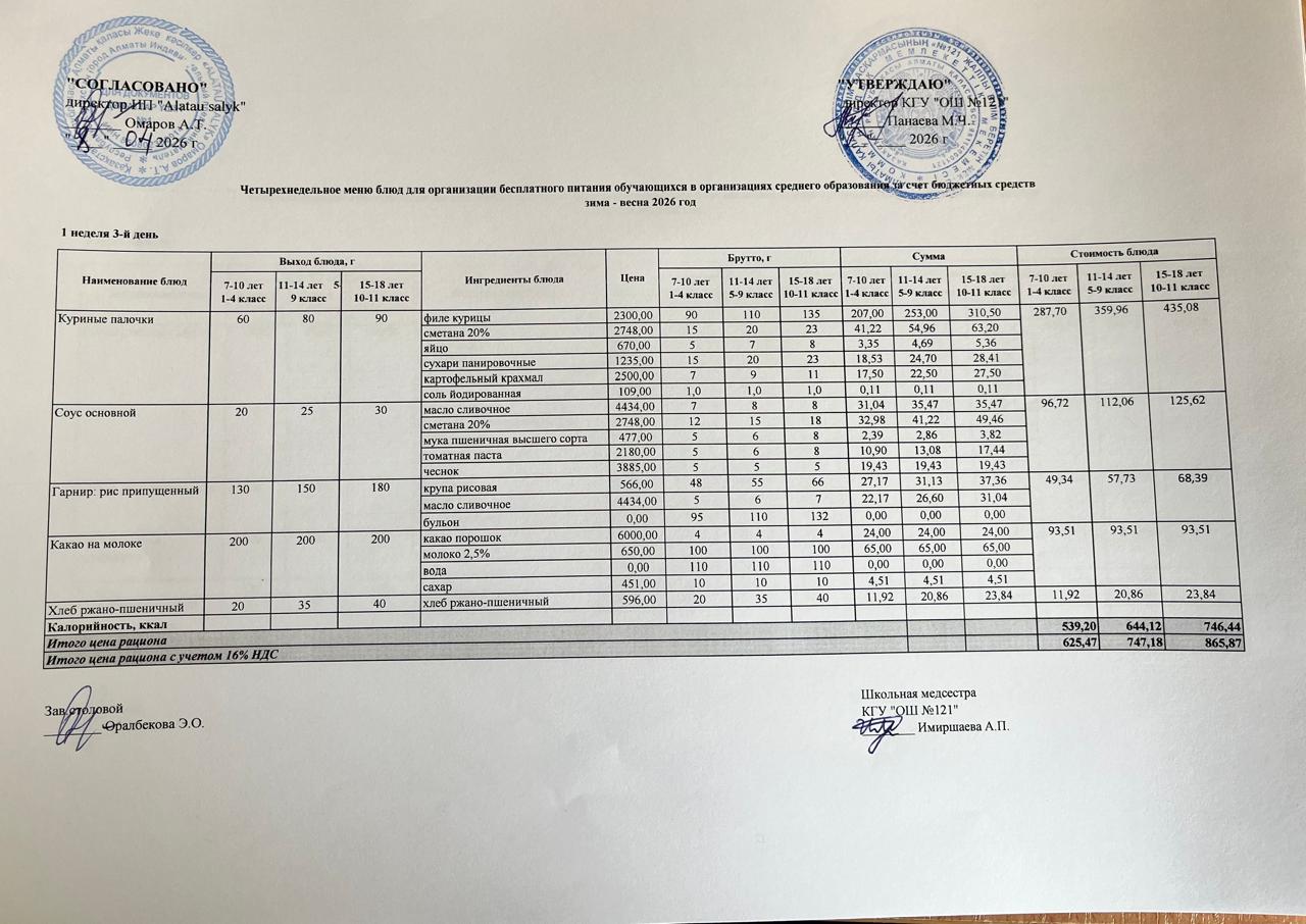 МЕНЮ 8.04.2026