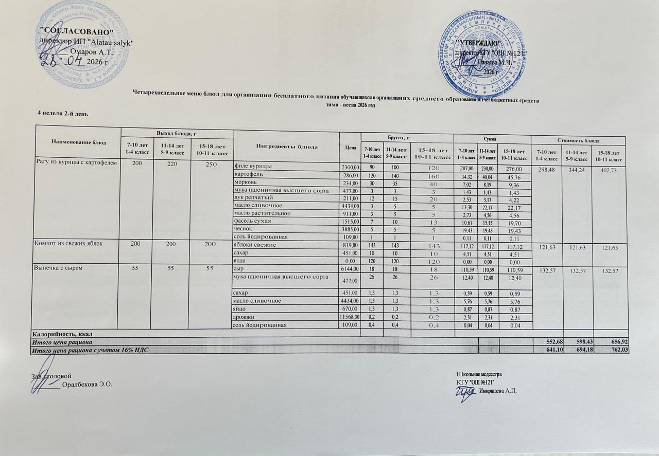 МЕНЮ 28.04.2026
